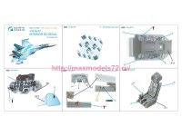 QD+72183   3D Декаль интерьера кабины Su-27 (Trumpeter) (с 3D-печатными деталями) (attach3 86133)